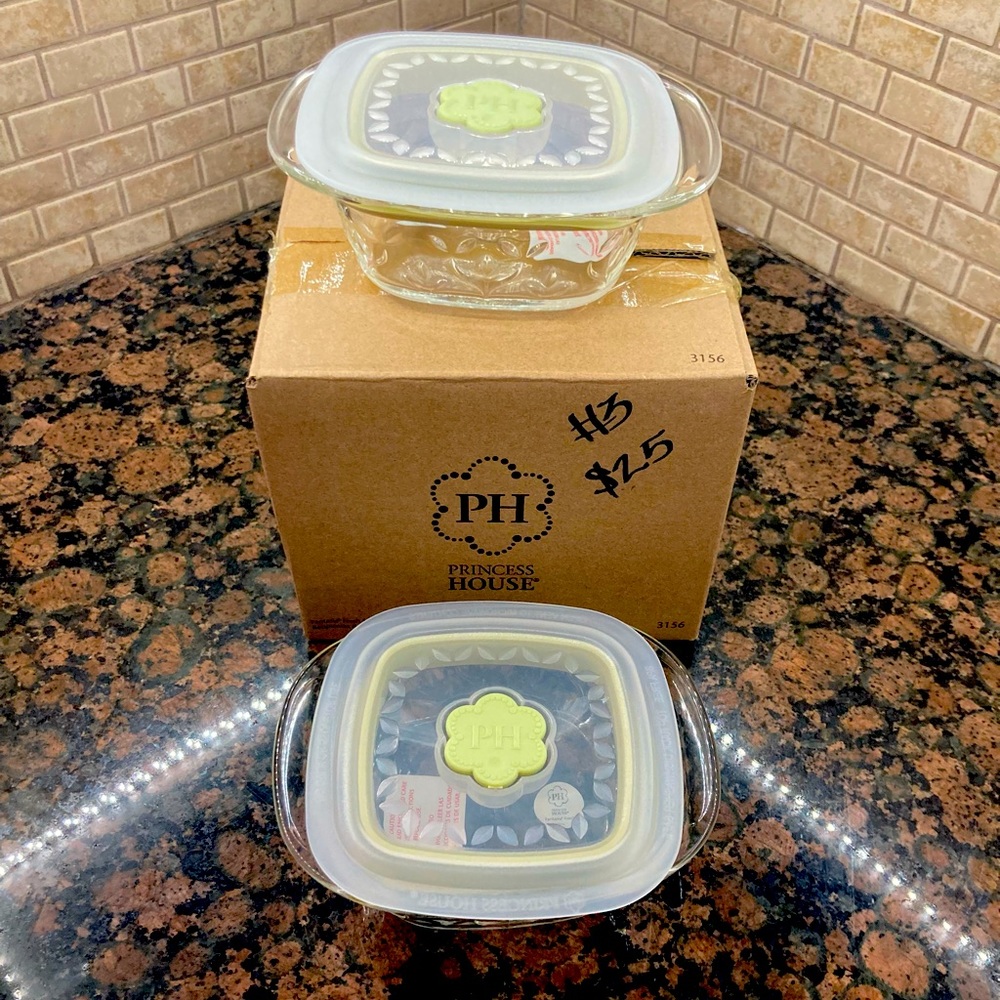 Princess House 1cup container set of 2